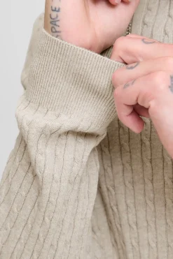 Jack & Jones Jersey de punto trenzado gris Best