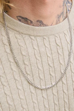 Jack & Jones Jersey de punto trenzado gris Best