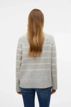 Vero Moda Jersey de rayas Gris Sale