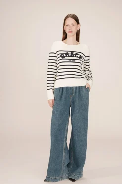 Grace & Mila Jersey de rayas marinero Blanco Outlet