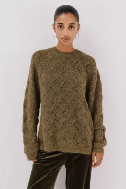 Cortefiel Jersey delantero lentejuelas. Verde Hot