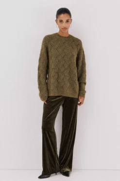 Cortefiel Jersey delantero lentejuelas. Verde Hot