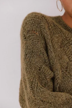 Cortefiel Jersey delantero lentejuelas. Verde Hot