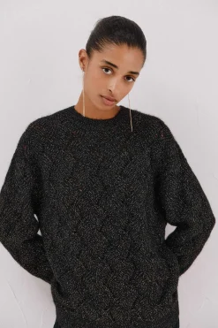 Cortefiel Jersey delantero lentejuelas. Negro Online