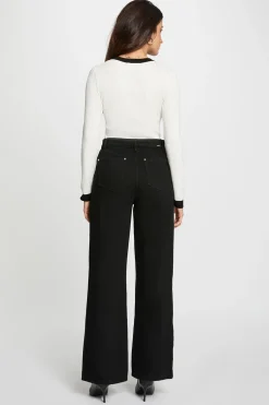 Morgan Jersey entallado con cuello en V Blanco Sale