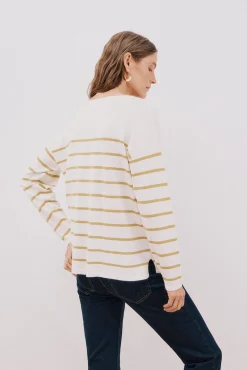 Cortefiel Jersey escote pico Estampado amarillo Outlet