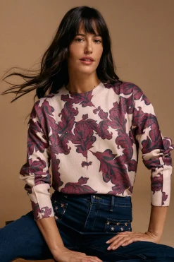 Polín Et Moi Jersey estampado lurex Isaline Estampado granate Discount