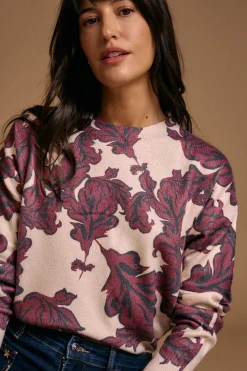 Polín Et Moi Jersey estampado lurex Isaline Estampado granate Discount