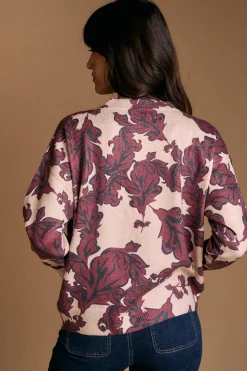 Polín Et Moi Jersey estampado lurex Isaline Estampado granate Discount