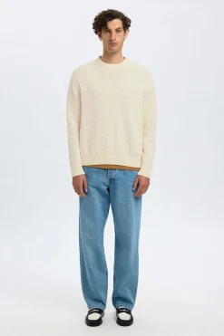 Selected Jersey estructura 100% algodón orgánico. Blanco