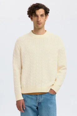 Selected Jersey estructura 100% algodón orgánico. Blanco