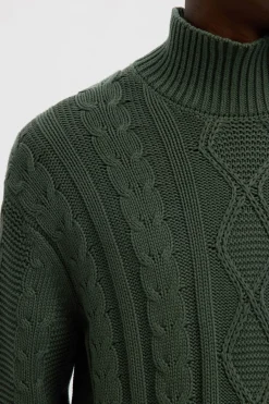 Selected Jersey estructura 100% algodón orgánico Verde oscuro Clearance