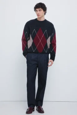 Springfield Jersey fantasía rombos burdeos