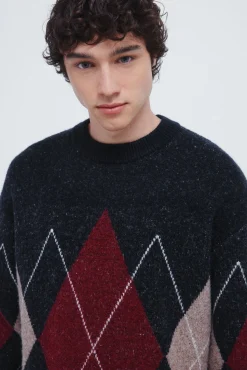 Springfield Jersey fantasía rombos burdeos