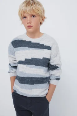 Springfield Kids Jersey figuras geometricas para niño azul