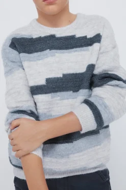 Springfield Kids Jersey figuras geometricas para niño azul