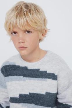 Springfield Kids Jersey figuras geometricas para niño azul