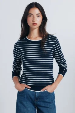 Springfield Jersey fino botones puños azul Online