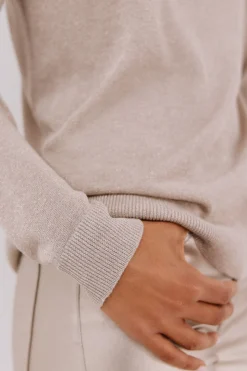 Cortefiel Jersey fino lurex Beige Online