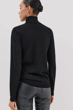 Cortefiel Jersey fino lurex Negro Outlet