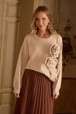 Polín Et Moi Jersey flor Vero Beige Sale