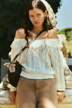 High Spirits Jersey Frillie blanco Clearance