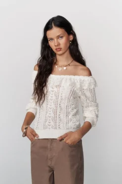 High Spirits Jersey Frillie blanco Clearance