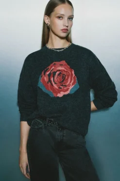 Springfield Jersey intarsia rosa negro Clearance