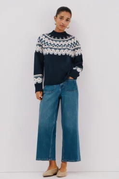 Cortefiel Jersey jacquard posicional. Azul marino Discount