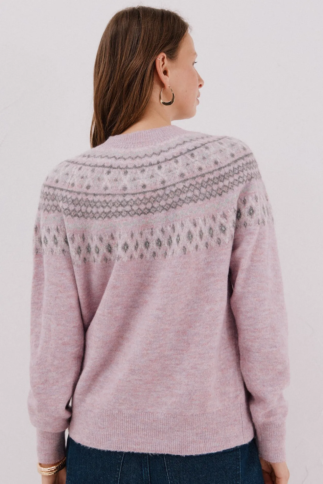 Cortefiel Jersey jacquard posicional Lila