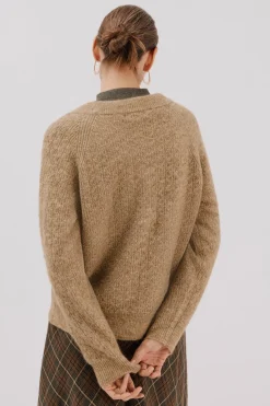 Cortefiel Jersey jaspeado pico Beige Best