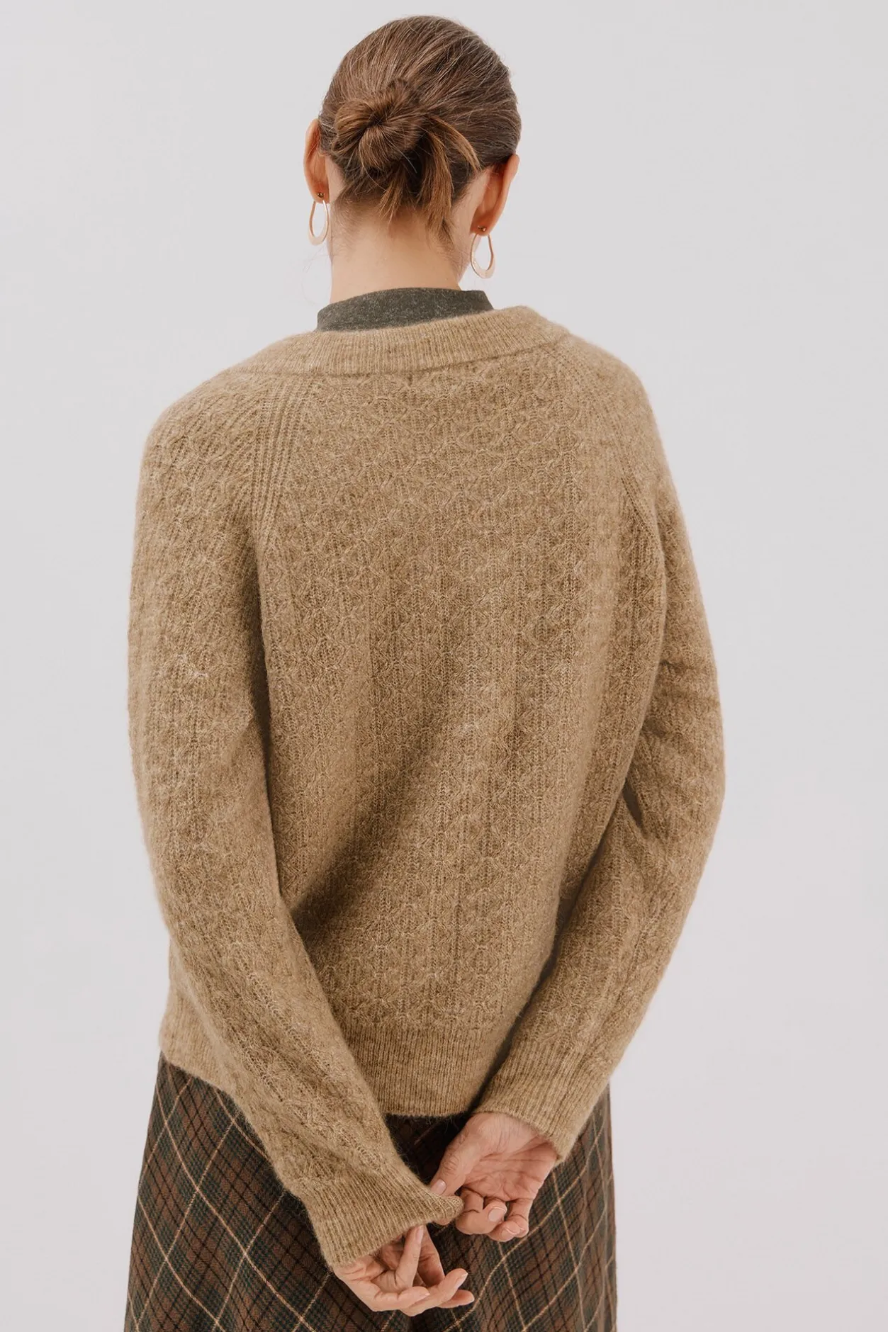 Cortefiel Jersey jaspeado pico Beige Best