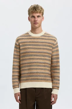 Selected Jersey lana cuello caja Beige Hot