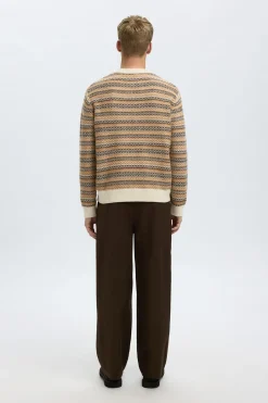 Selected Jersey lana cuello caja Beige Hot