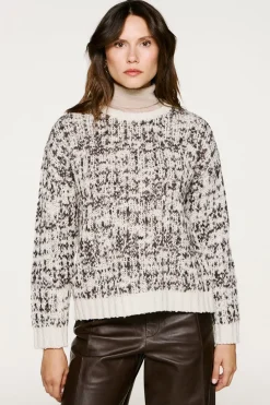 Selected Jersey lana cuello caja Gris Clearance