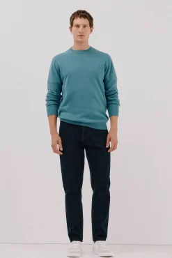 Cortefiel Jersey lana lambswool cuello redondo Azul