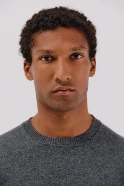 Cortefiel Jersey lana lambswool cuello redondo Gris Hot