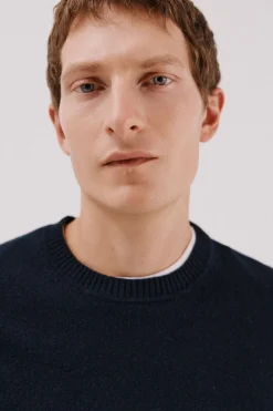 Cortefiel Jersey lana lambswool cuello redondo Azul marino New