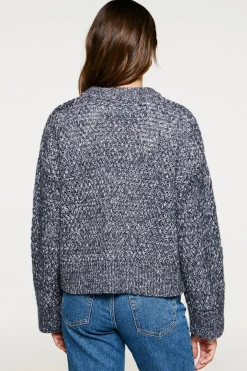 Selected Jersey lana y algodón orgánico cuello caja Gris Outlet