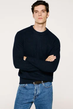 Selected Jersey lana y alpaca Azul marino Online