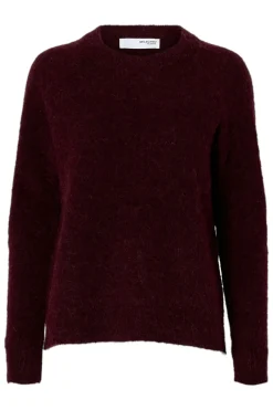 Selected Jersey lana y alpaca Morado Discount