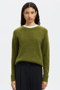 Selected Jersey lana y alpaca Verde Sale