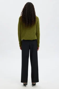 Selected Jersey lana y alpaca Verde Sale