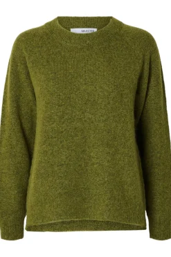 Selected Jersey lana y alpaca Verde Sale