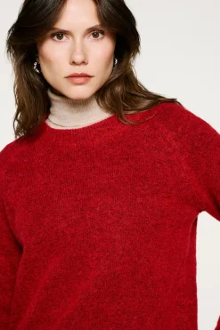 Selected Jersey lana y alpaca Rojo Best