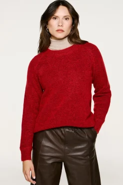 Selected Jersey lana y alpaca Rojo Best