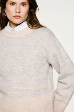 Selected Jersey lana y alpaca Beige Hot