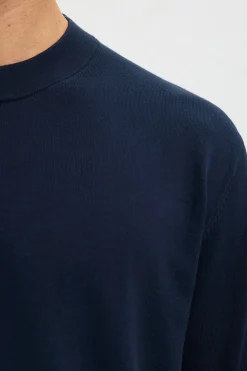Selected Jersey ligero 100% algodón orgánico Azul oscuro Outlet