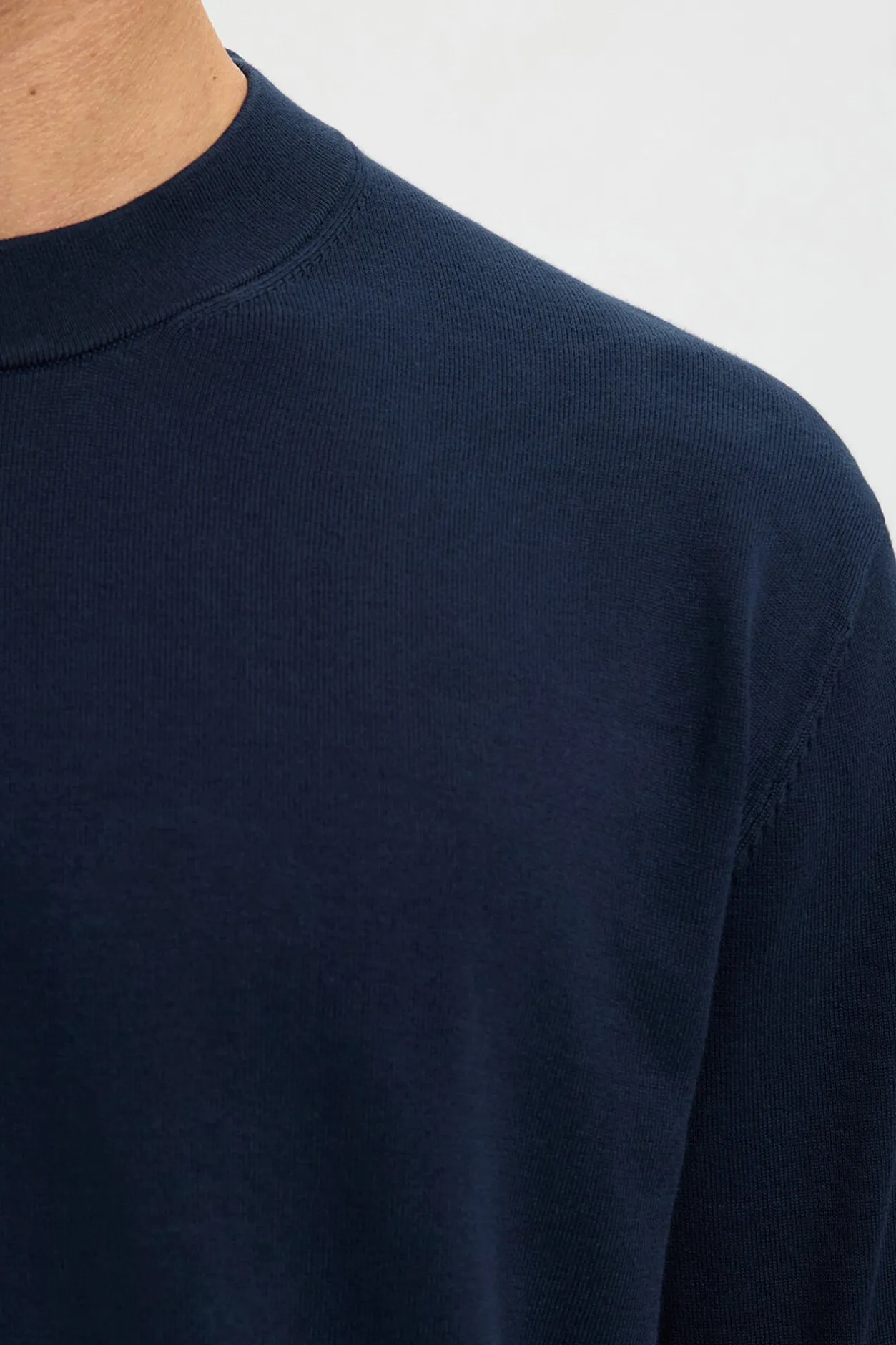 Selected Jersey ligero 100% algodón orgánico Azul oscuro Outlet