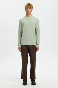 Selected Jersey ligero 100% algodón orgánico Kaki